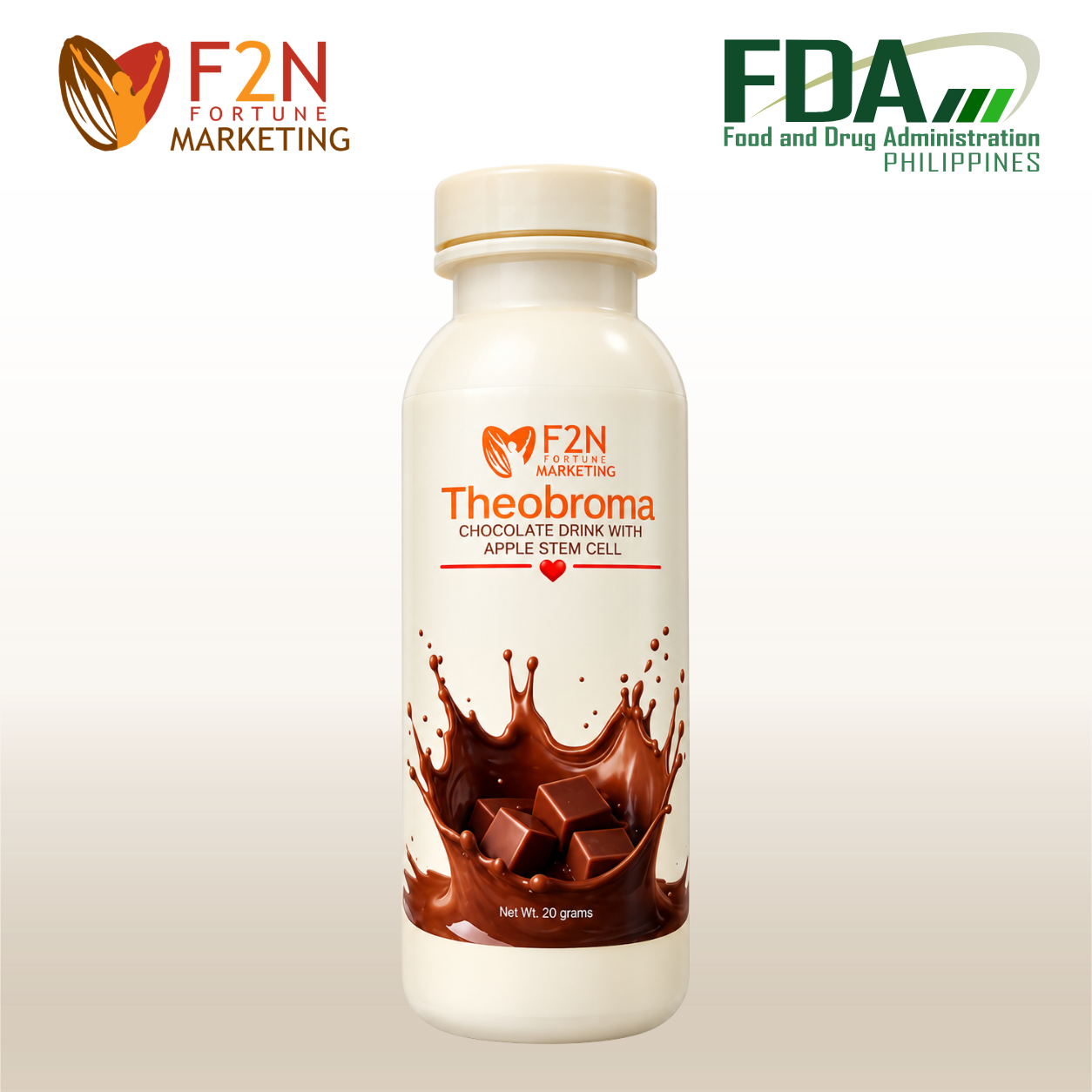 Theobroma Chocolate Drink with Apple Stem Cell (20 grams)